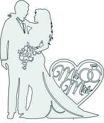 Топпер "Mr&Mrs", 36001171-с 13*15 см